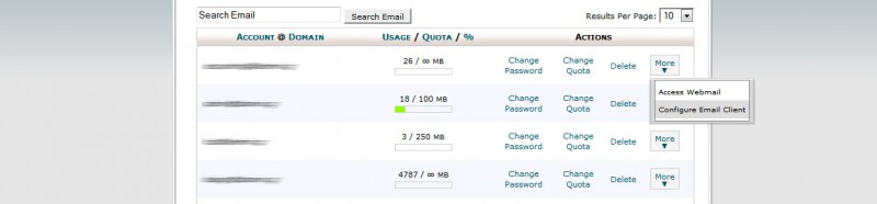 Διαχείριση email λογαριασμών στο cPanel