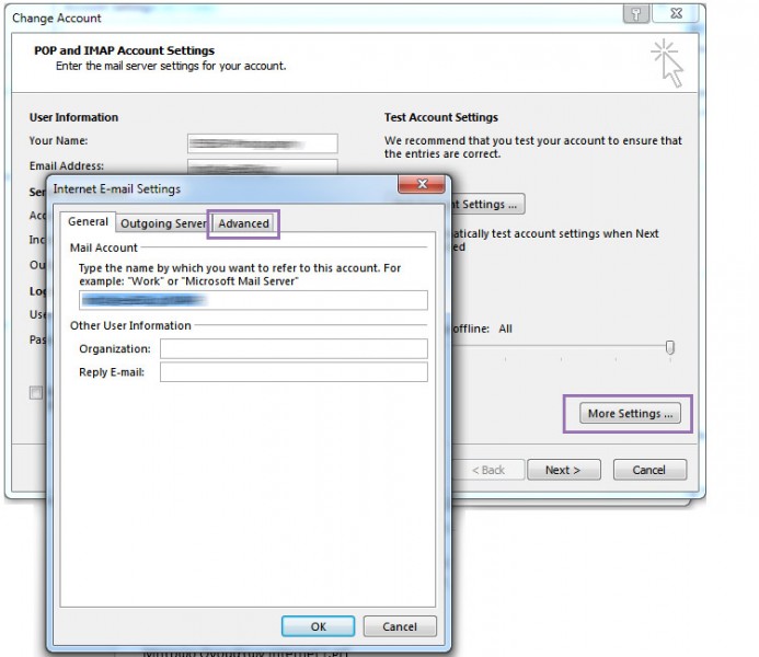 Outlook More Settings